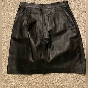 Black Leather Skirt